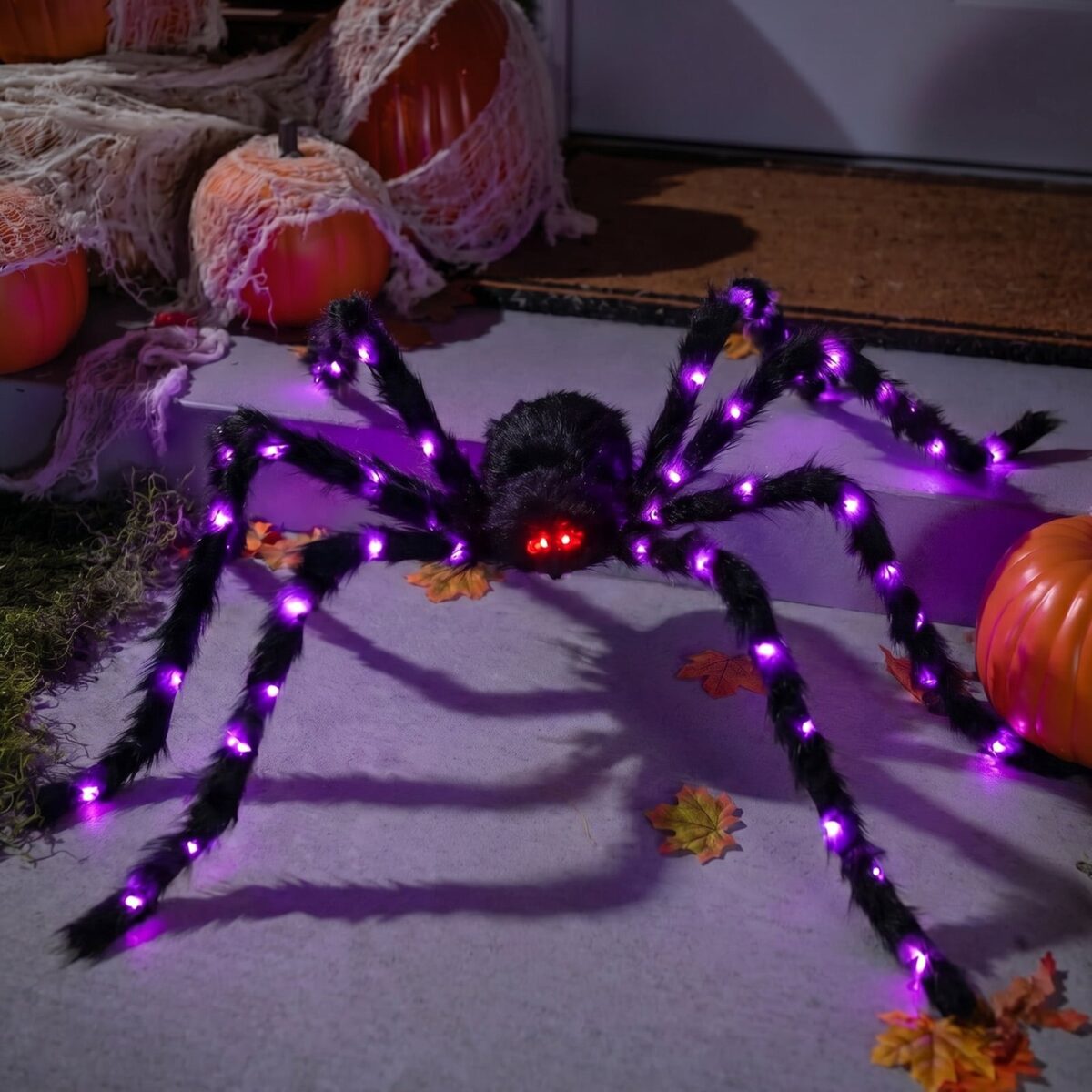 Ayieyill 5ft Giant Light-up Halloween Spider