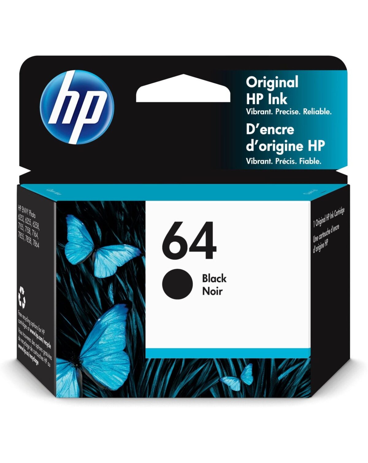 HP 64 Black Original Ink Cartridge (N9J90AN)