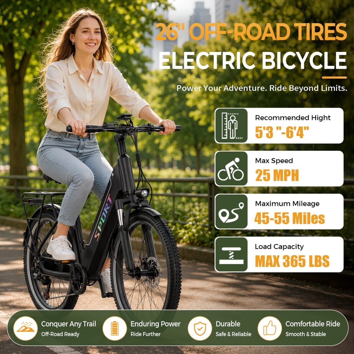 ASKGO F29 Electric Bike, 750W Rated Motor