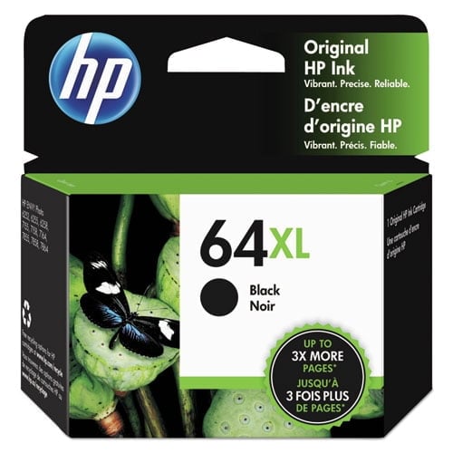 HP 64XL Black High Yield Original Ink Cartridge (N9J92AN)