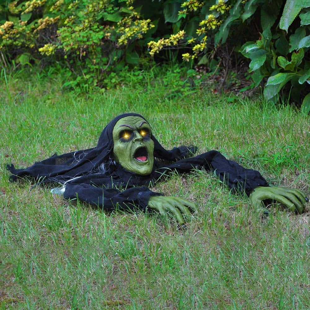 Joyfy Halloween Groundbreaker Halloween Decorations Zombie with Sound and Flashing Eyes