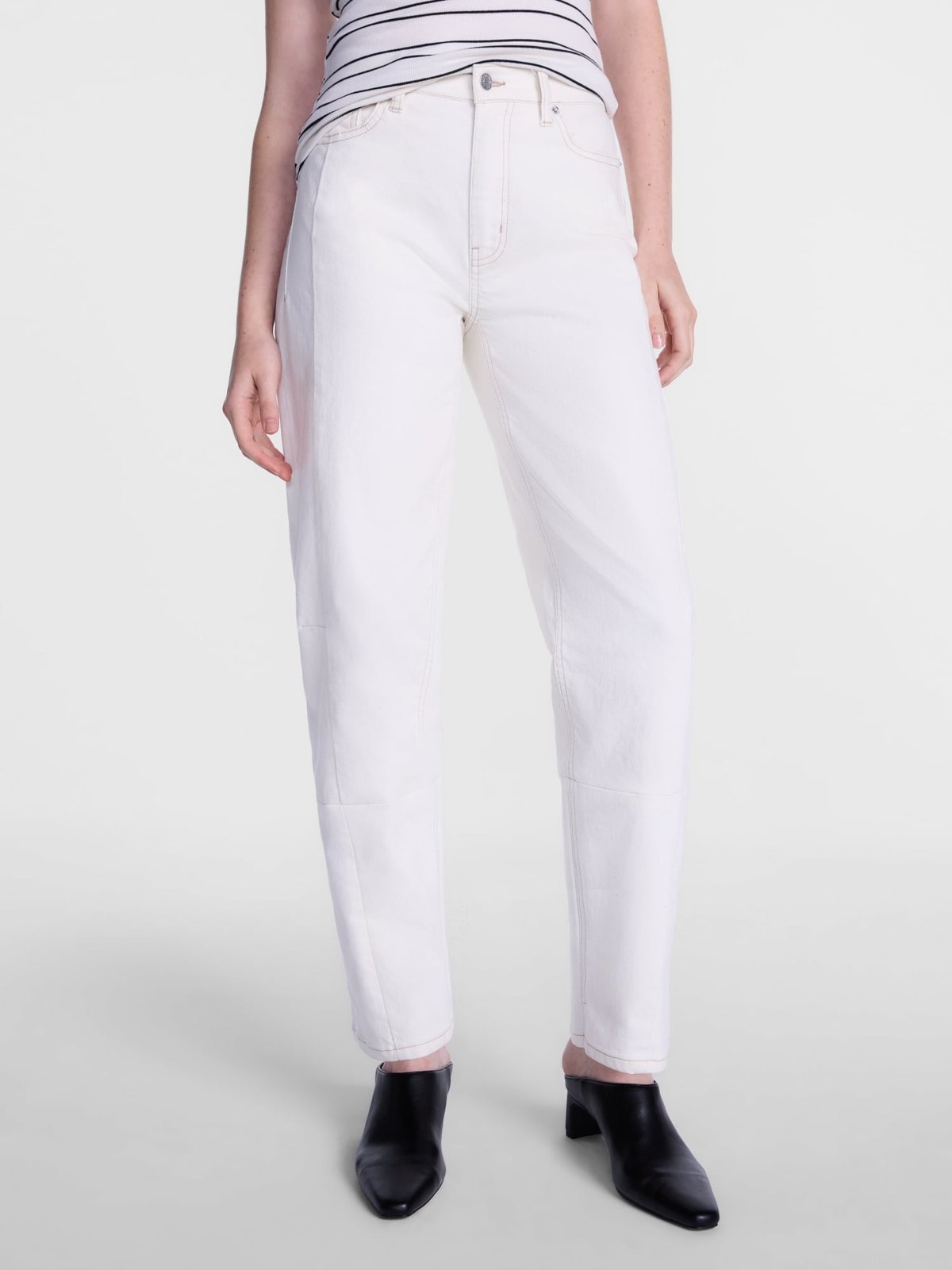 Scenario Women's and Women's Plus High Rise Barrel Jeans, 26, 28 Inseam, Sizes 0-28W