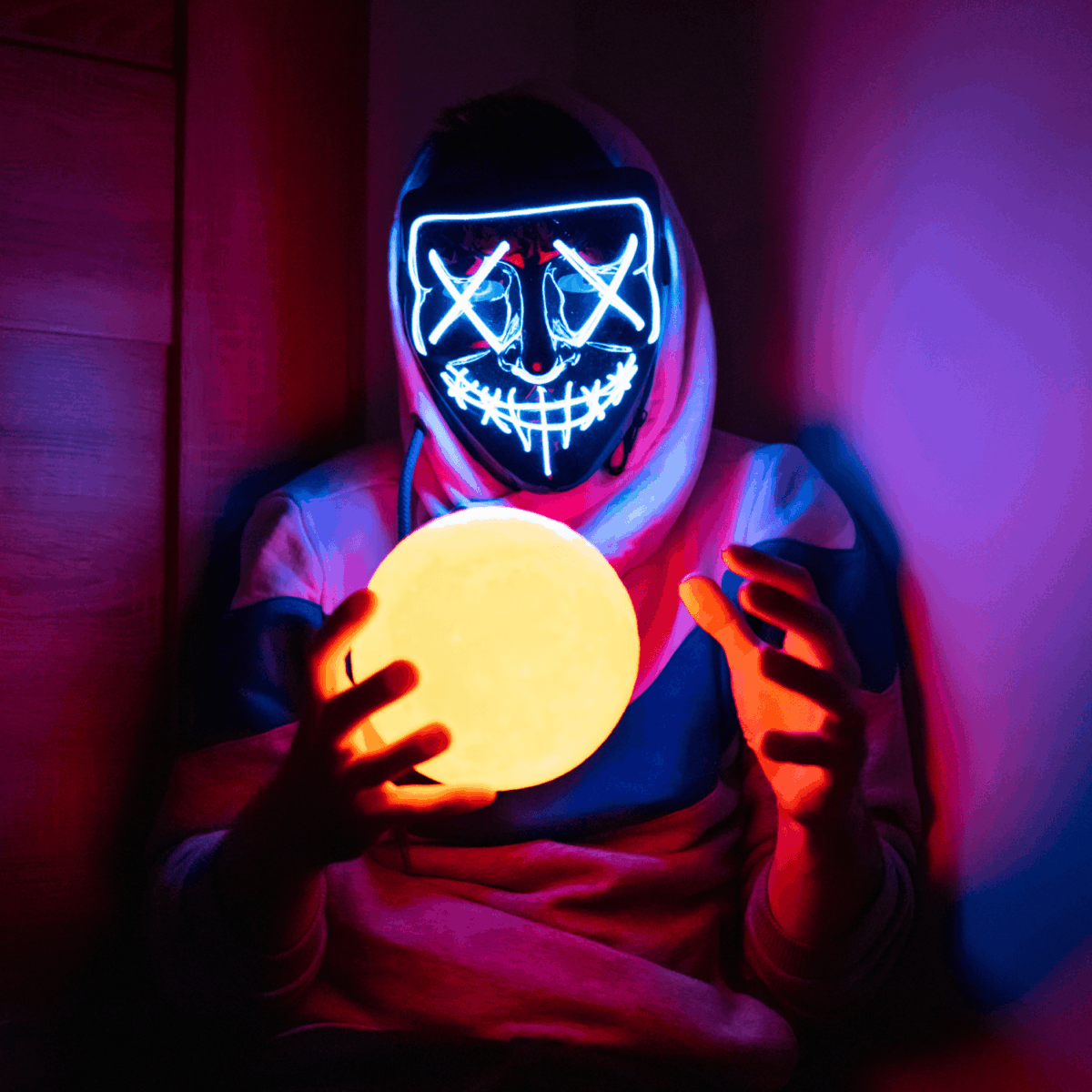 2 PACK! Halloween LED Mask