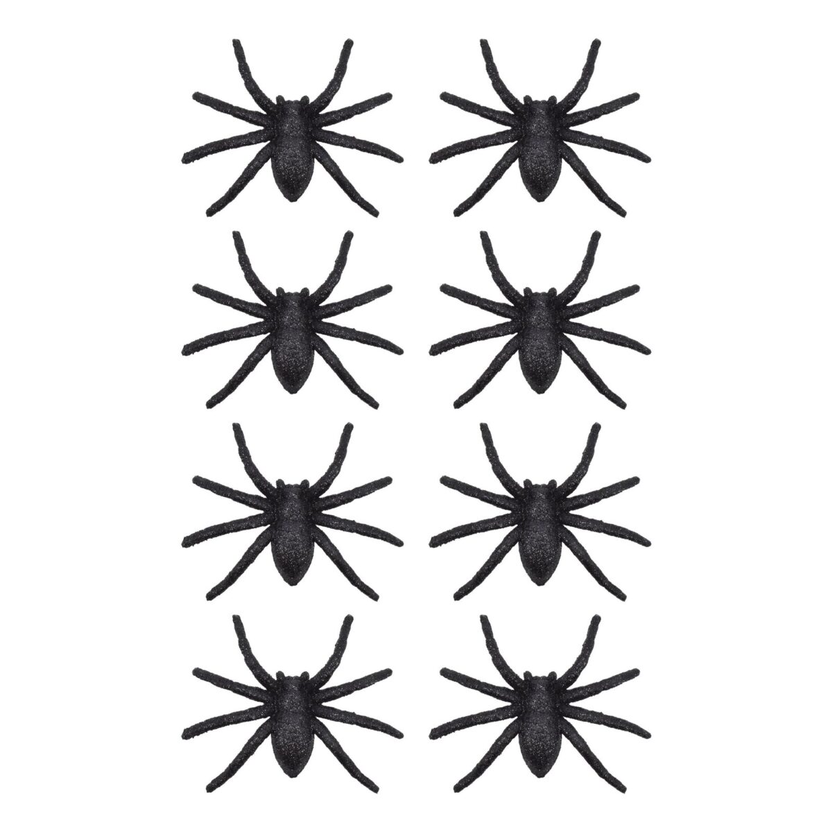 Glitter Spiders Decorations, Black, 8 Count, Halloween by Way To Celebrate