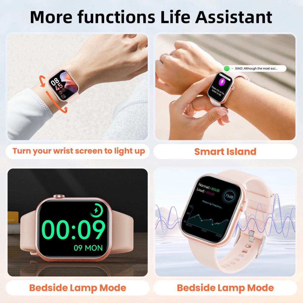 Mingdaln 1.85''HD Men Womens Smart watch