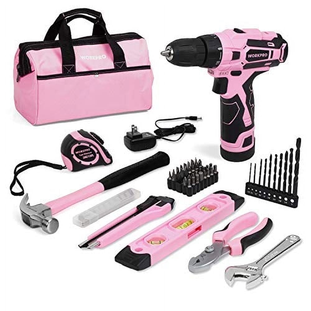 WORKPRO 12V Cordless Drill Driver Kit, Power Tool Kit for Home
