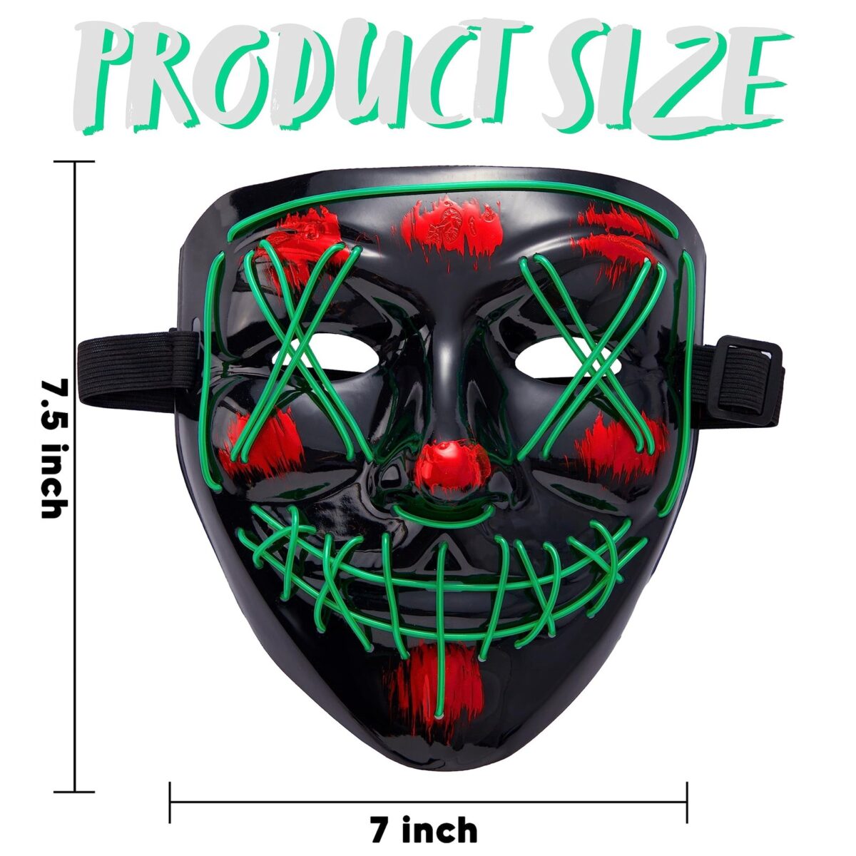 Joyfy Halloween Mask Light up Mask and Gloves, Scary Halloween Costumes Accessories for Boys