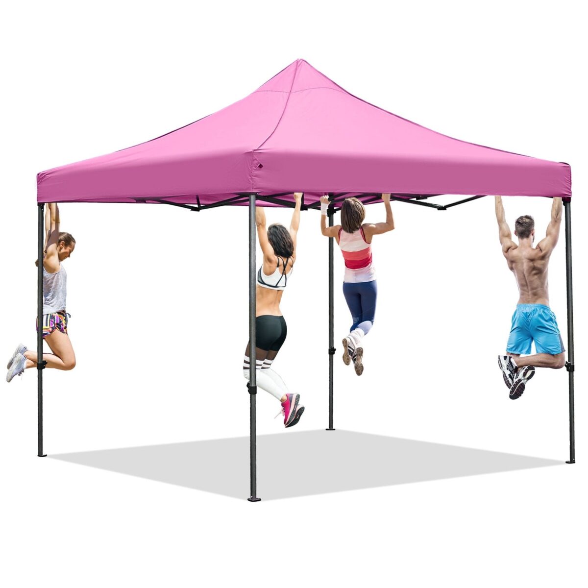 Ainfox 10'x10'Pop Up Canopy Tent Windproof UV Shelter Outdoor Commercial,Pink