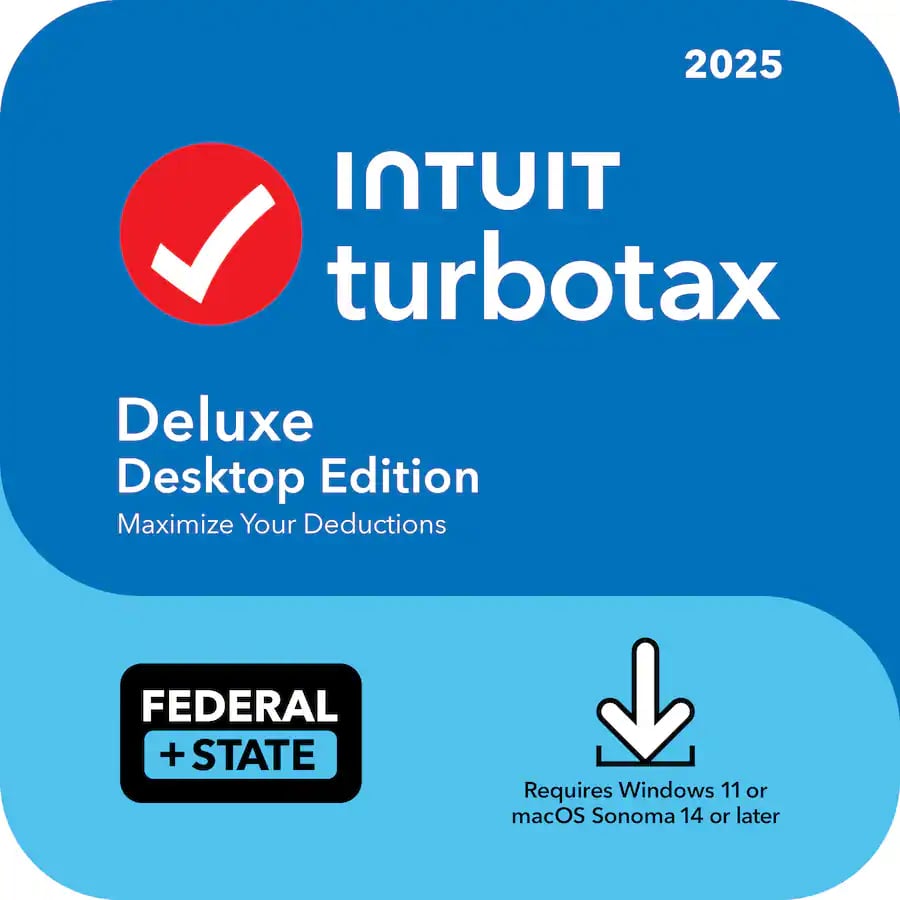 TurboTax Deluxe 2025 Download Tax Software, Federal & State Tax Return [PC/Mac Download]