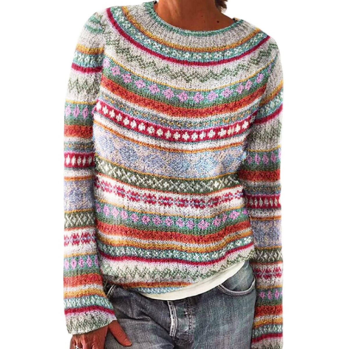 Fair Isle Sweater Women Winter Clothes for Women Winter Sweaters for Women 2026 New Fall