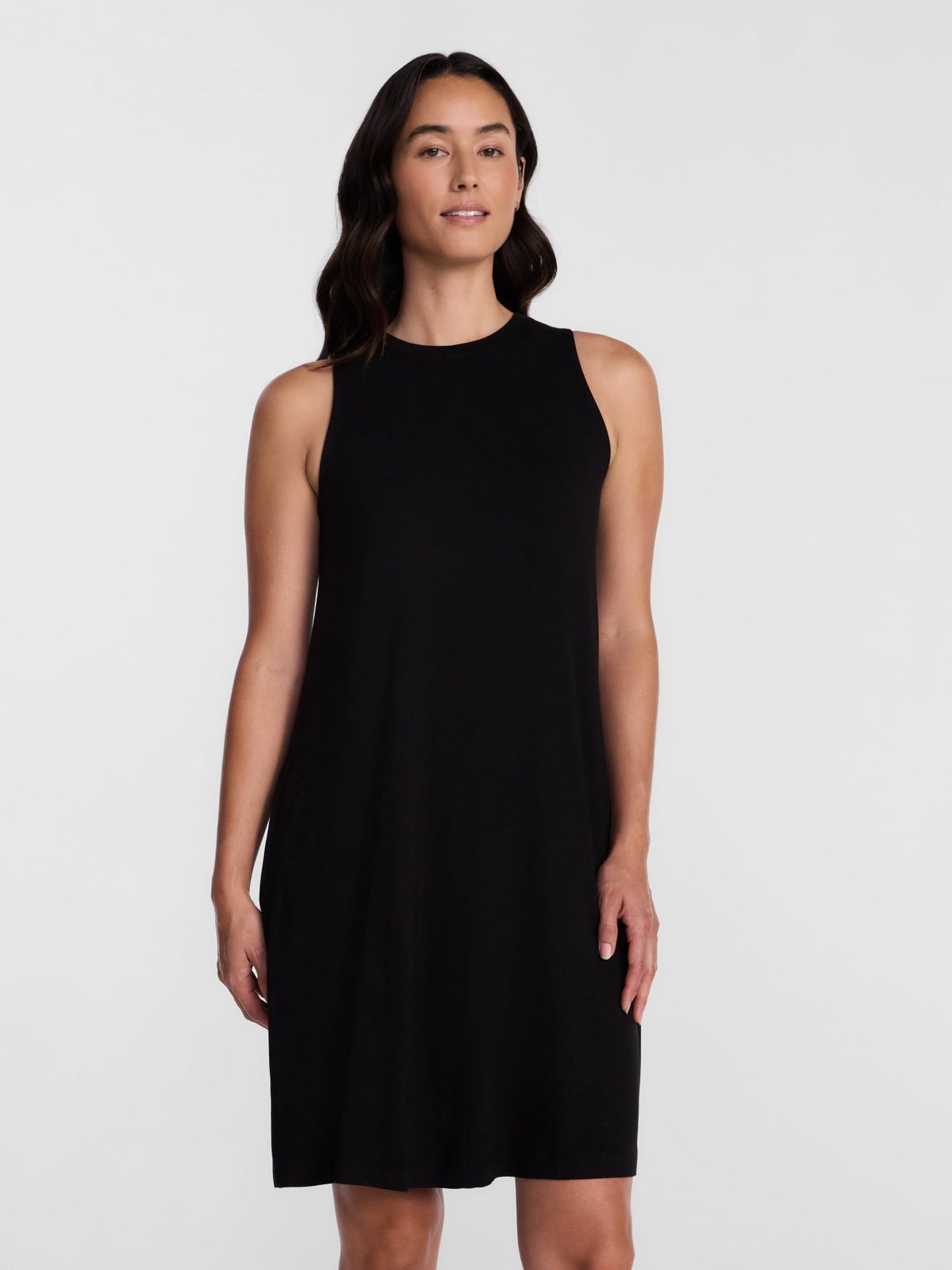 Time and Tru Women's Sleeveless Knit Swing Dress, Sizes XS-XXXL