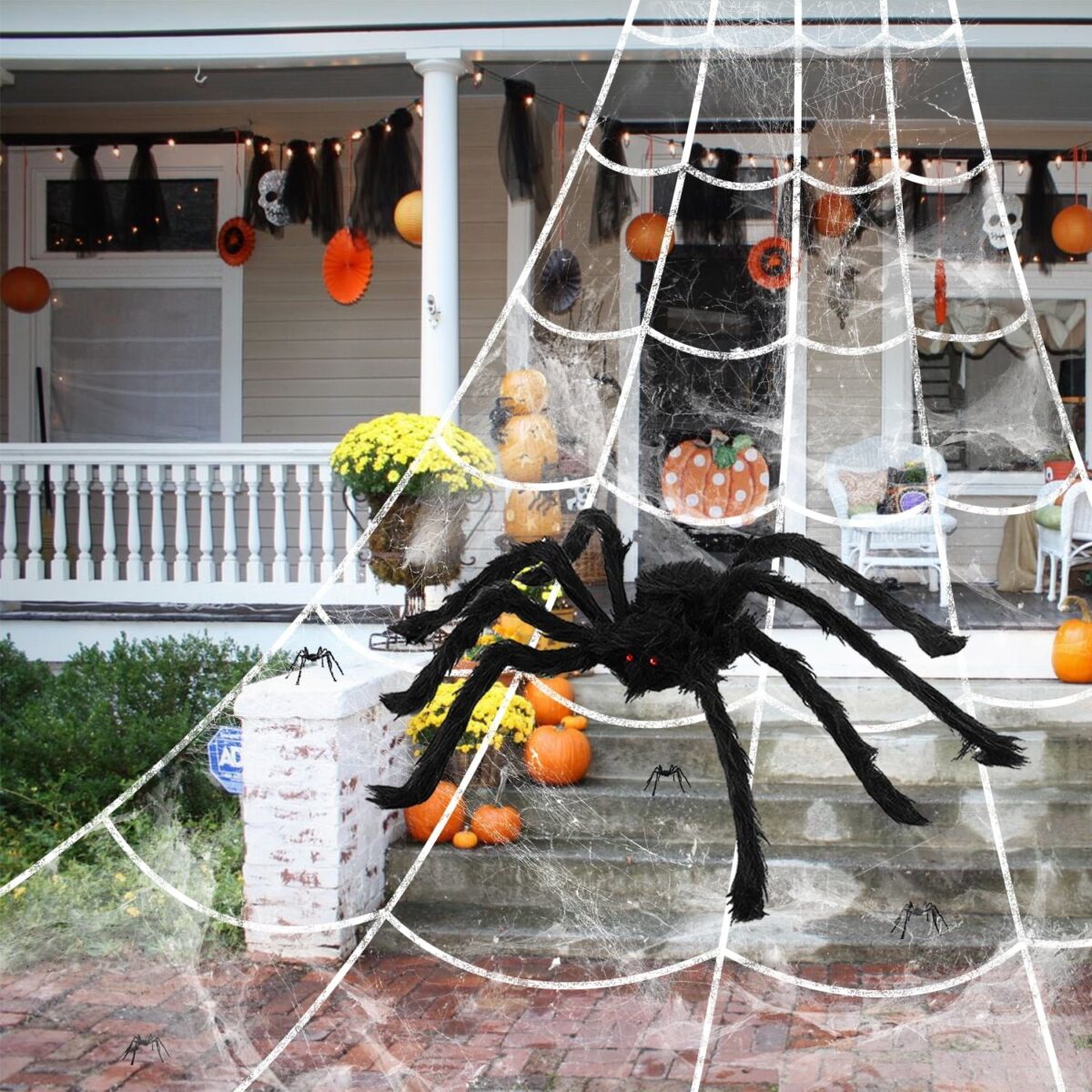 Halloween Spider Decorations, 6 Pcs Realistic Hairy Spiders Set
