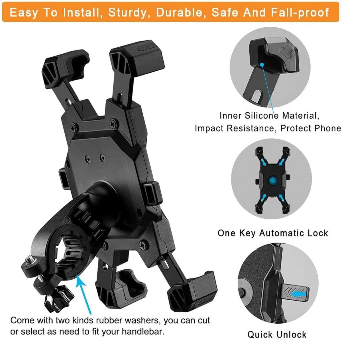 Black Phone Holder for Bike