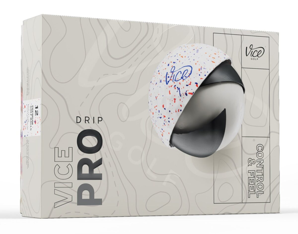 Vice Pro Drip 2024 Golf Balls, Blue/Red, 12pk
