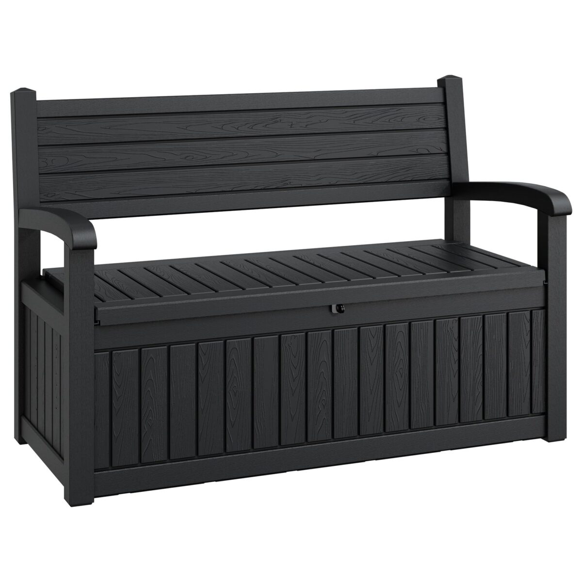 Nihsuao 80 Gallon Plastic Storage Bench Made of Durable Weatherproof Resin