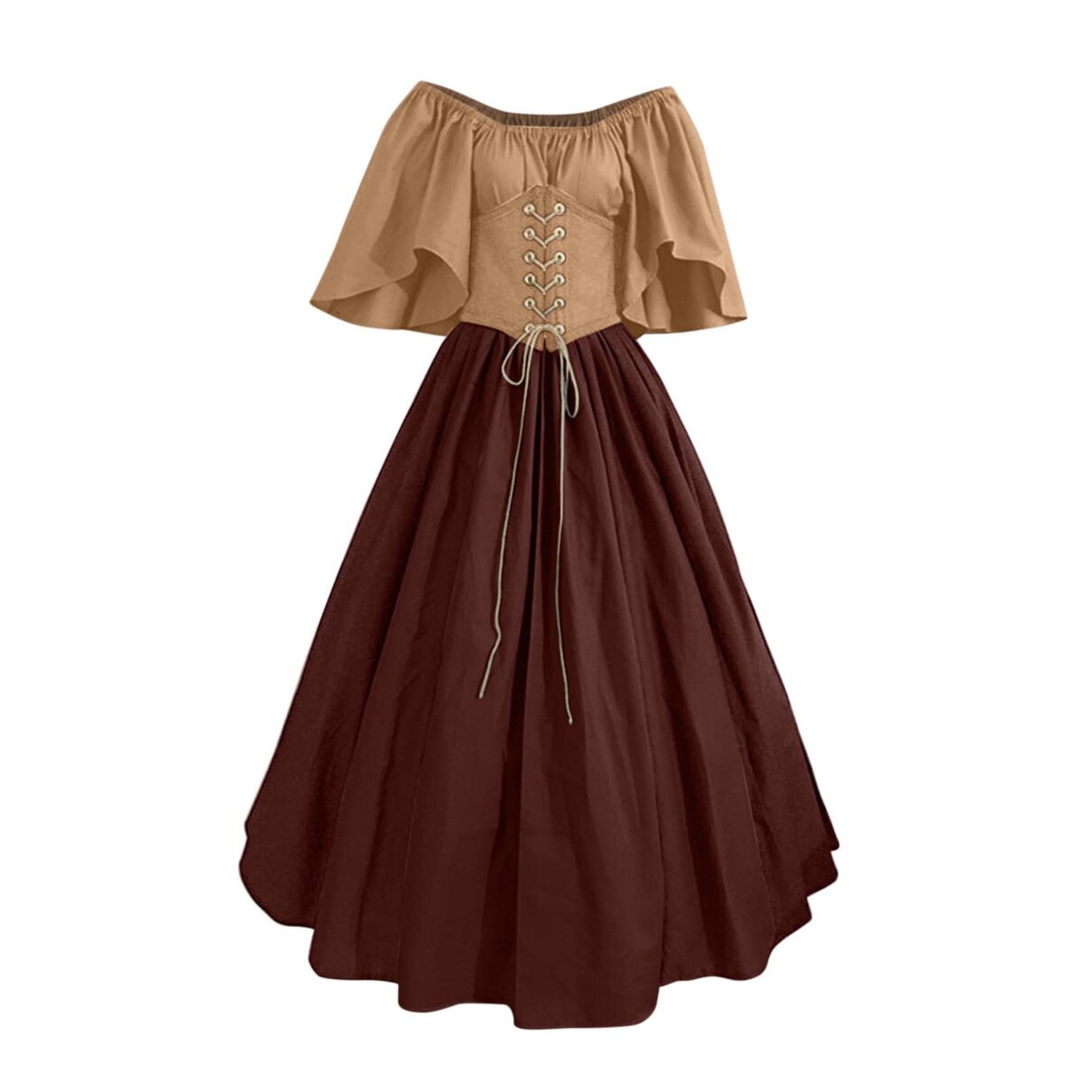 UPPADA Womens Viking Costume Elf Dress Renaissance Festival Costumes with Corset Victorian Ball