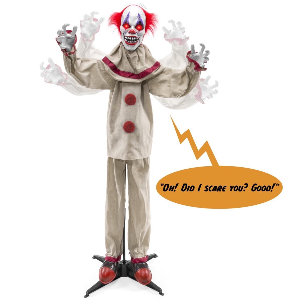 Best Choice Products Scary Harry the Motion Activated Animatronic Killer Clown