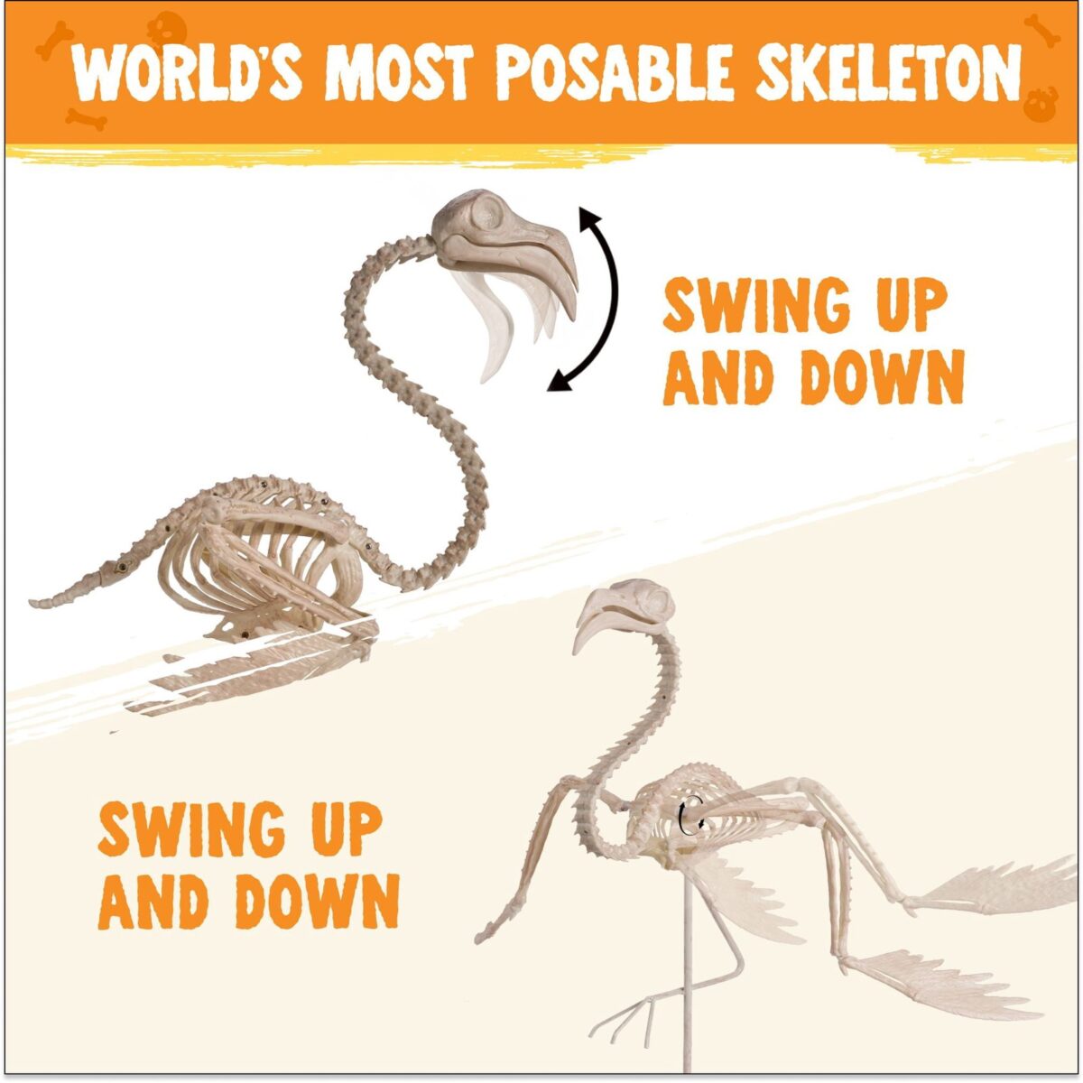 Joyfy Halloween Flamingo Skeleton