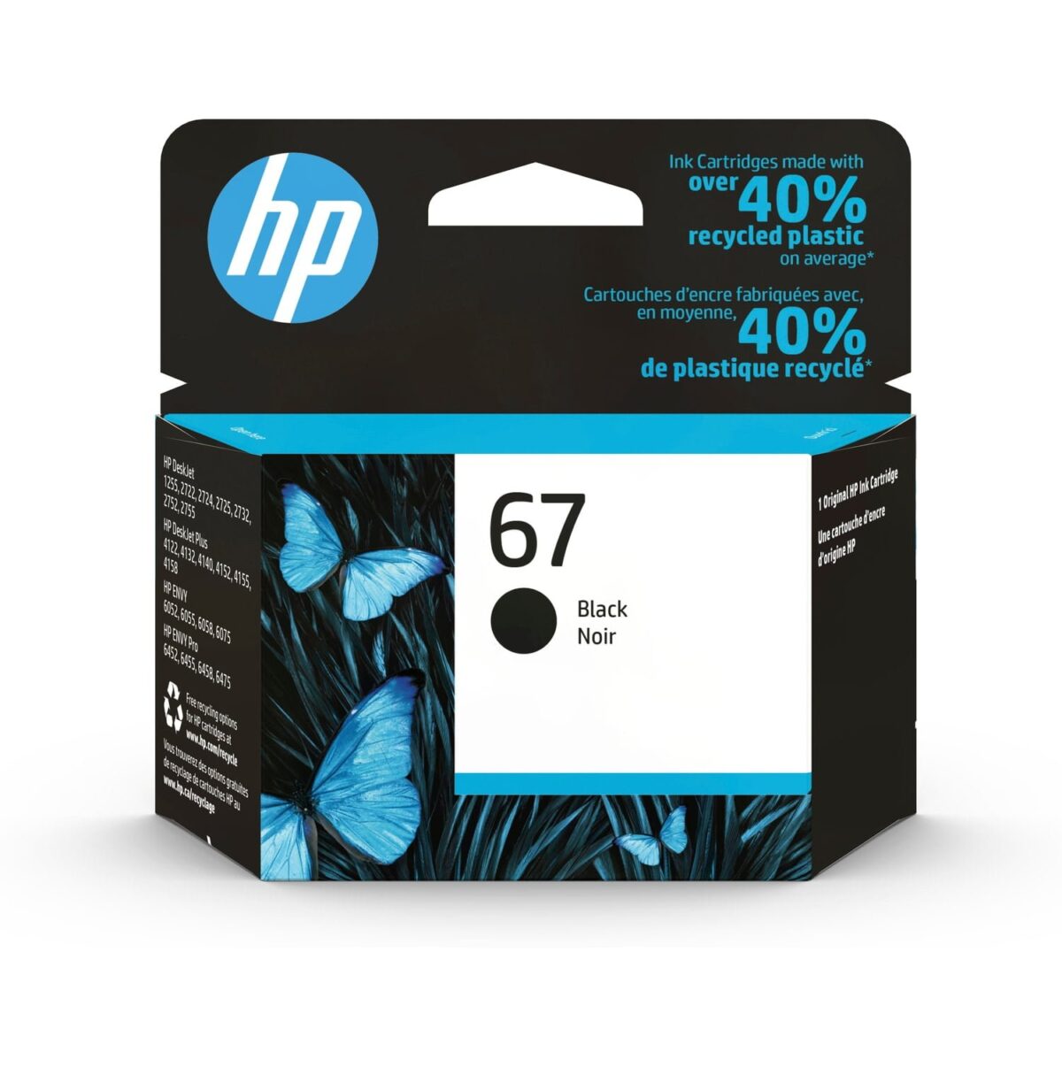 HP 67 Black Ink Cartridge, 3YM56AN