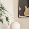 Matte white ceramic vase