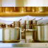 Stainless steel pots and pans